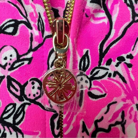 Lilly Pulitzer Serena Jacket Plumeria Pink Breast Cancer Purrposefully Pink S - Picture 7 of 14